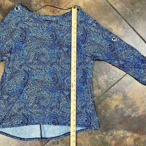 Cable & Gauge Polka Dot Paisley Blouse - Picture 5 of 9